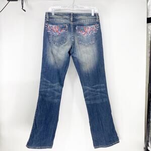 Wrangler Rock 47 angel wing embroidered sparkle ultra Low rise bootcut Y2K